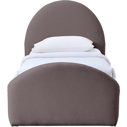 Andaz Purple Chenille Fabric Upholstered Twin Trundle Bed