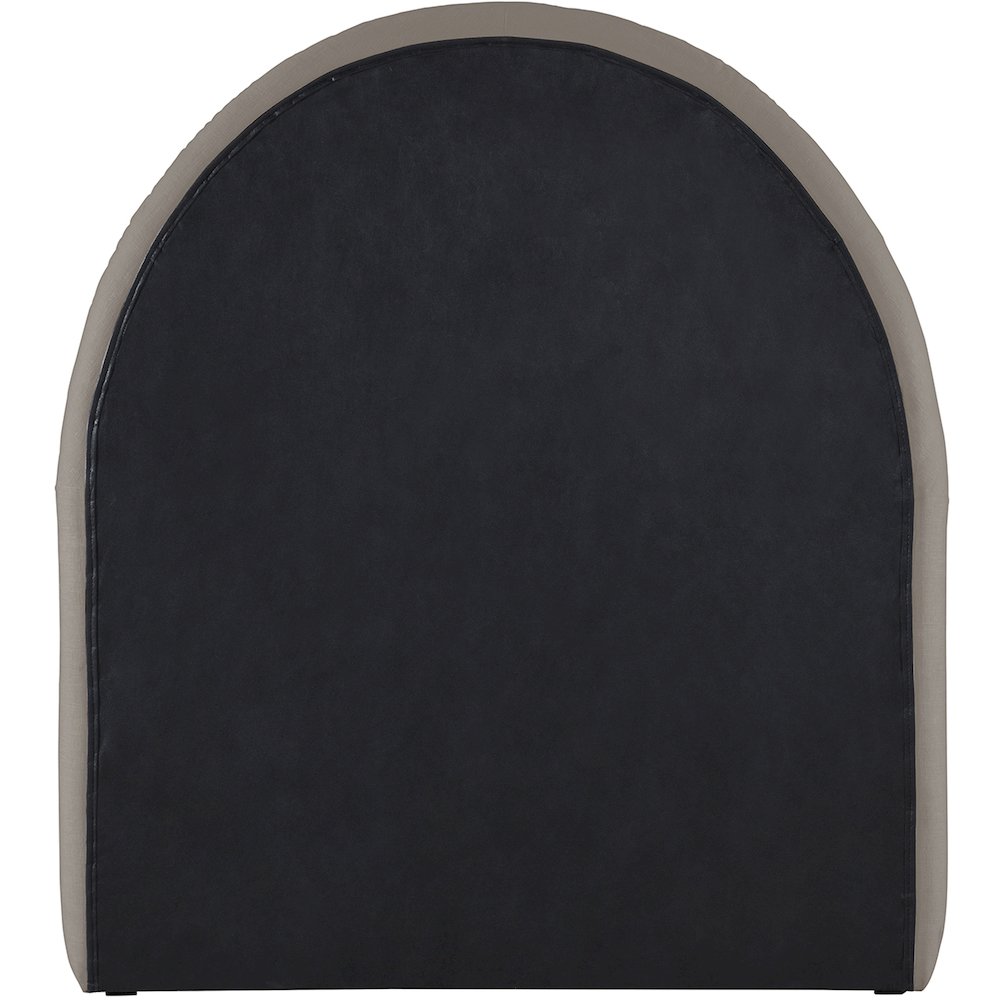 Andaz Taupe Chenille Fabric Upholstered Twin Bed