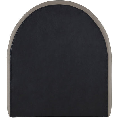 Andaz Taupe Chenille Fabric Upholstered Twin Bed