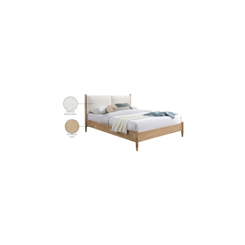 Arbor Cream Fabric King Bed