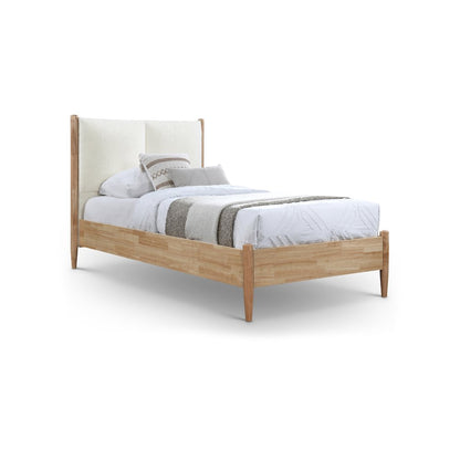 Arbor Cream Fabric Twin Bed