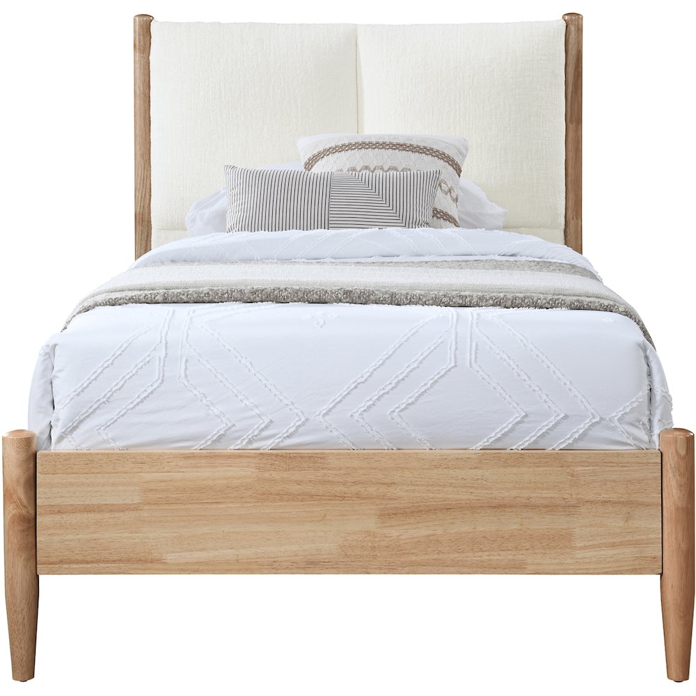 Arbor Cream Fabric Twin Bed