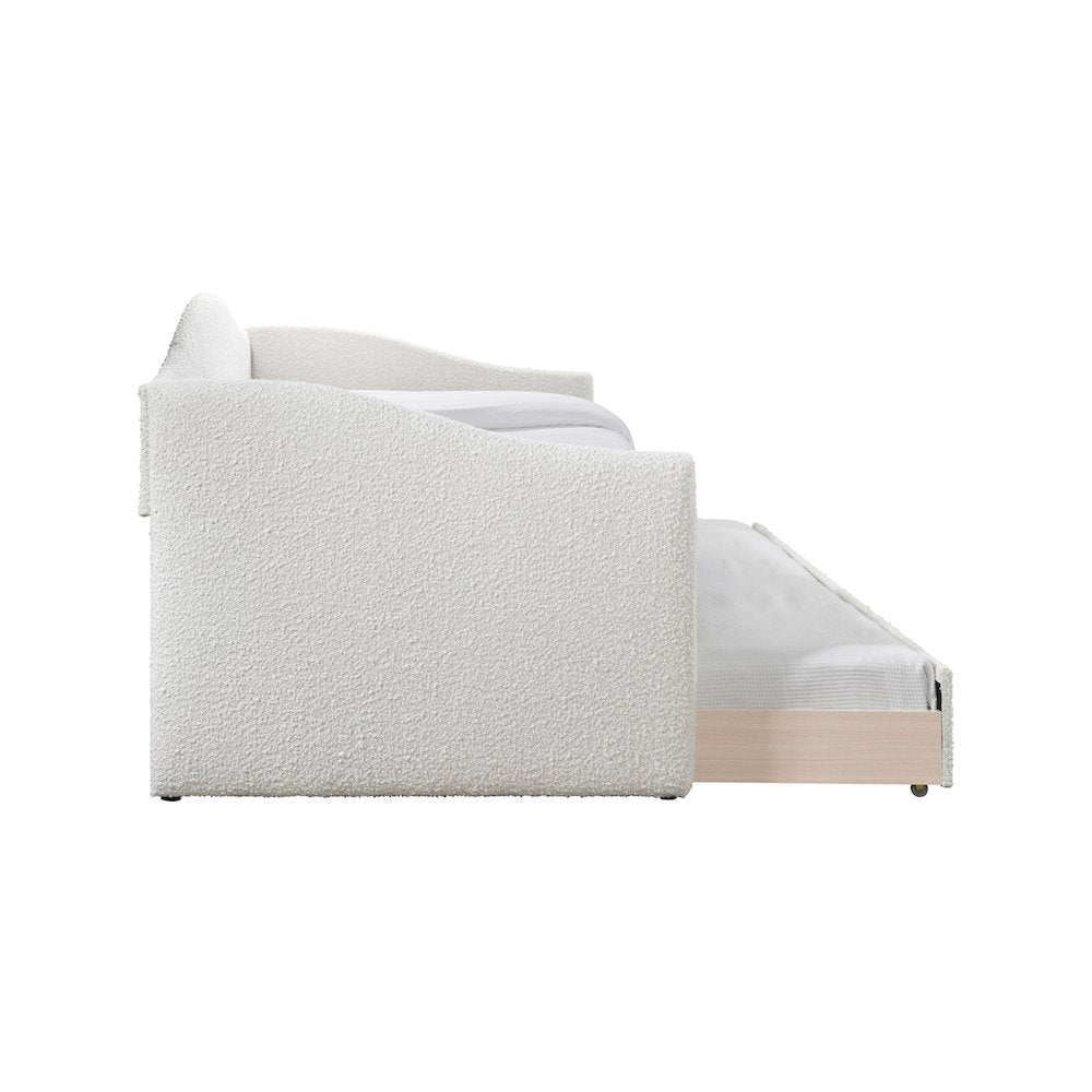 Arlo Cream Boucle Fabric Upholstered Twin Daybed