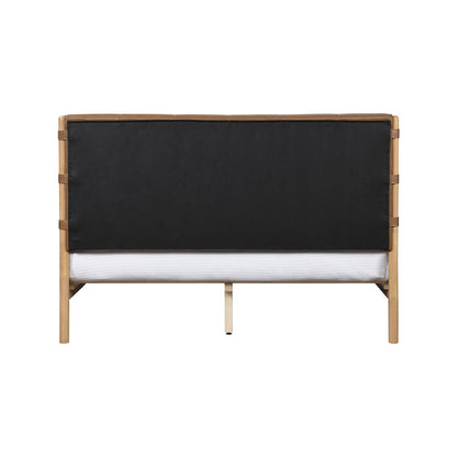 Asher Cognac Vegan Leather Full Bed