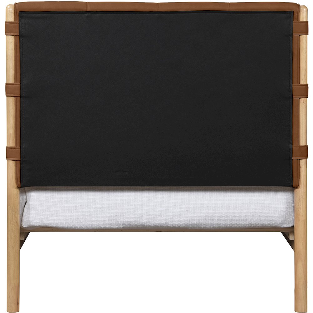 Asher Cognac Vegan Leather Twin Bed