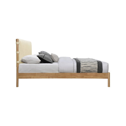 Asher Cream Vegan Leather Full Bed