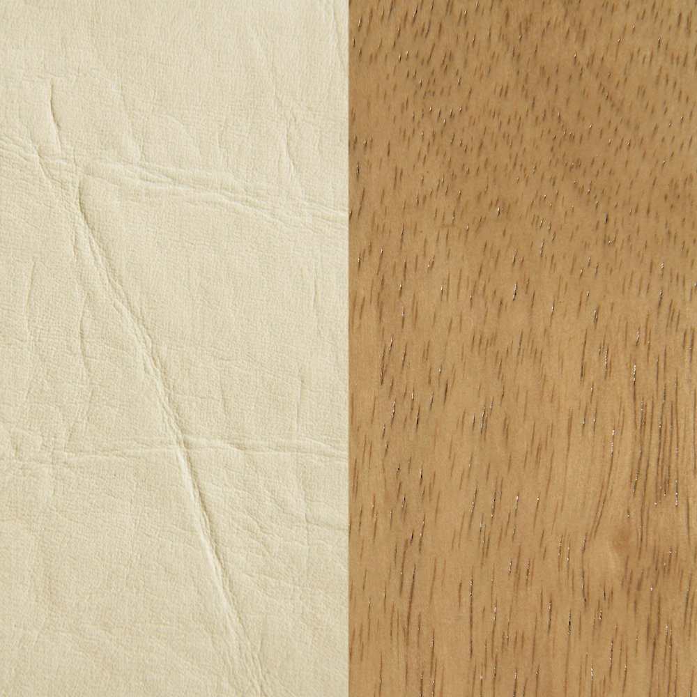 Asher Cream Vegan Leather Full Bed
