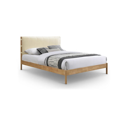 Asher Cream Vegan Leather King Bed