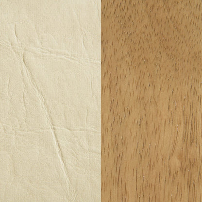 Asher Cream Vegan Leather Queen Bed