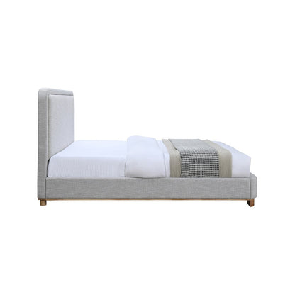 Nolita Grey Linen Textured Fabric Full Bed