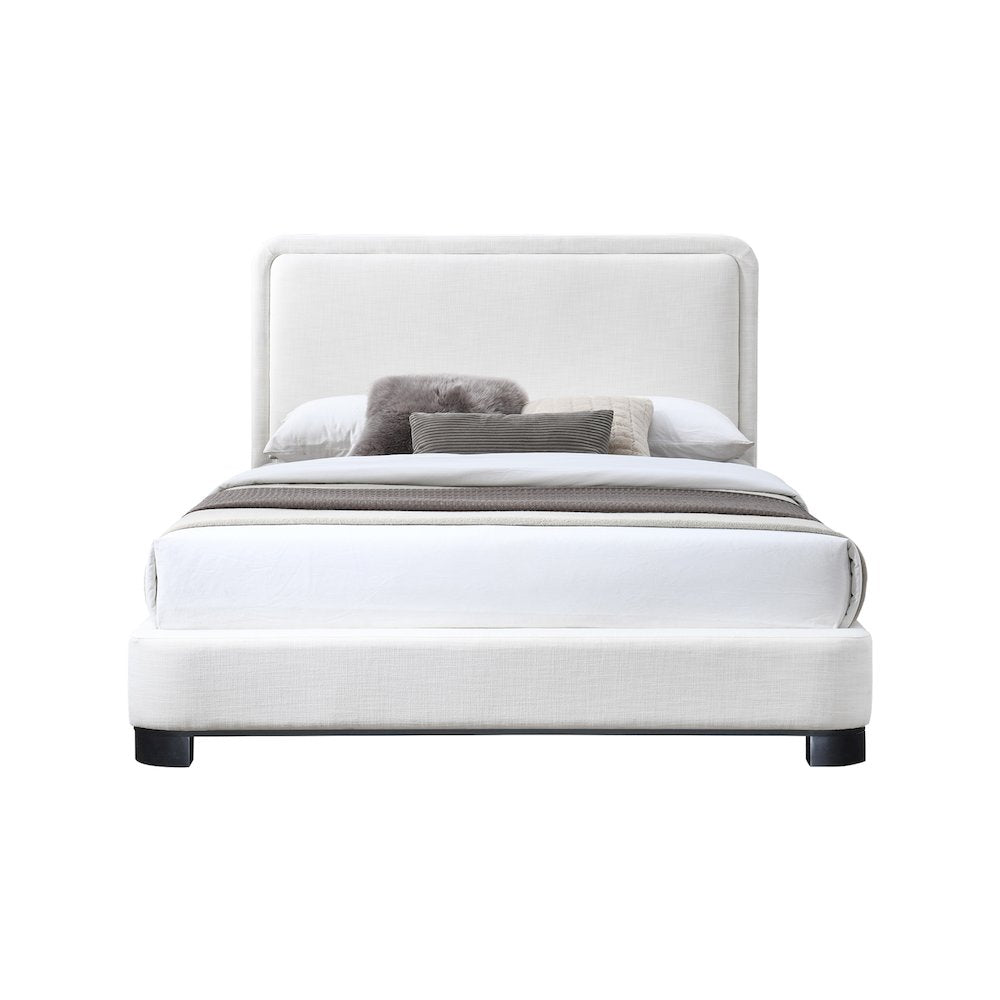 Nolita Cream Linen Textured Fabric Full Bed