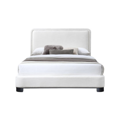 Nolita Cream Linen Textured Fabric King Bed