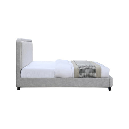Nolita Grey Linen Textured Fabric Full Bed