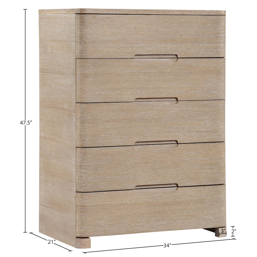 Caswell Natural Oak Veneer And Solid Wood Chest