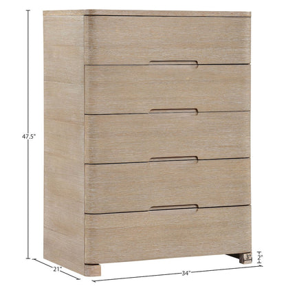 Caswell Natural Oak Veneer And Solid Wood Chest