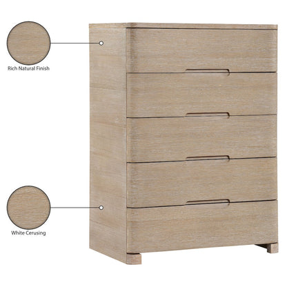 Caswell Natural Oak Veneer And Solid Wood Chest