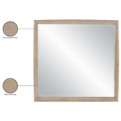 Caswell Natural Oak Veneer And Solid Wood Mirror