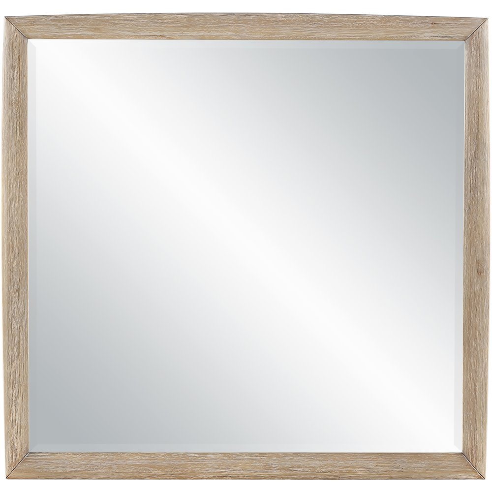 Caswell Natural Oak Veneer And Solid Wood Mirror