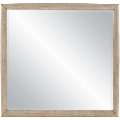Caswell Natural Oak Veneer And Solid Wood Mirror