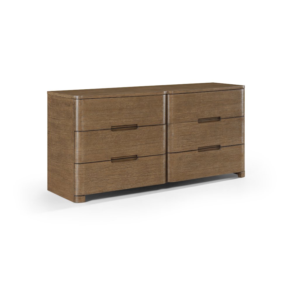 Caswell Brown Oak Veneer And Solid Wood Dresser
