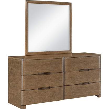 Caswell Brown Oak Veneer And Solid Wood Dresser