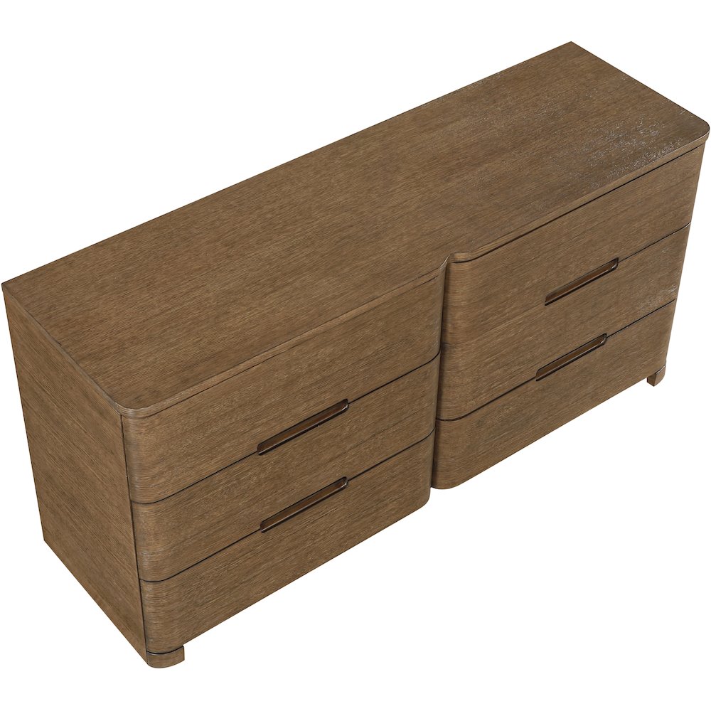 Caswell Brown Oak Veneer And Solid Wood Dresser