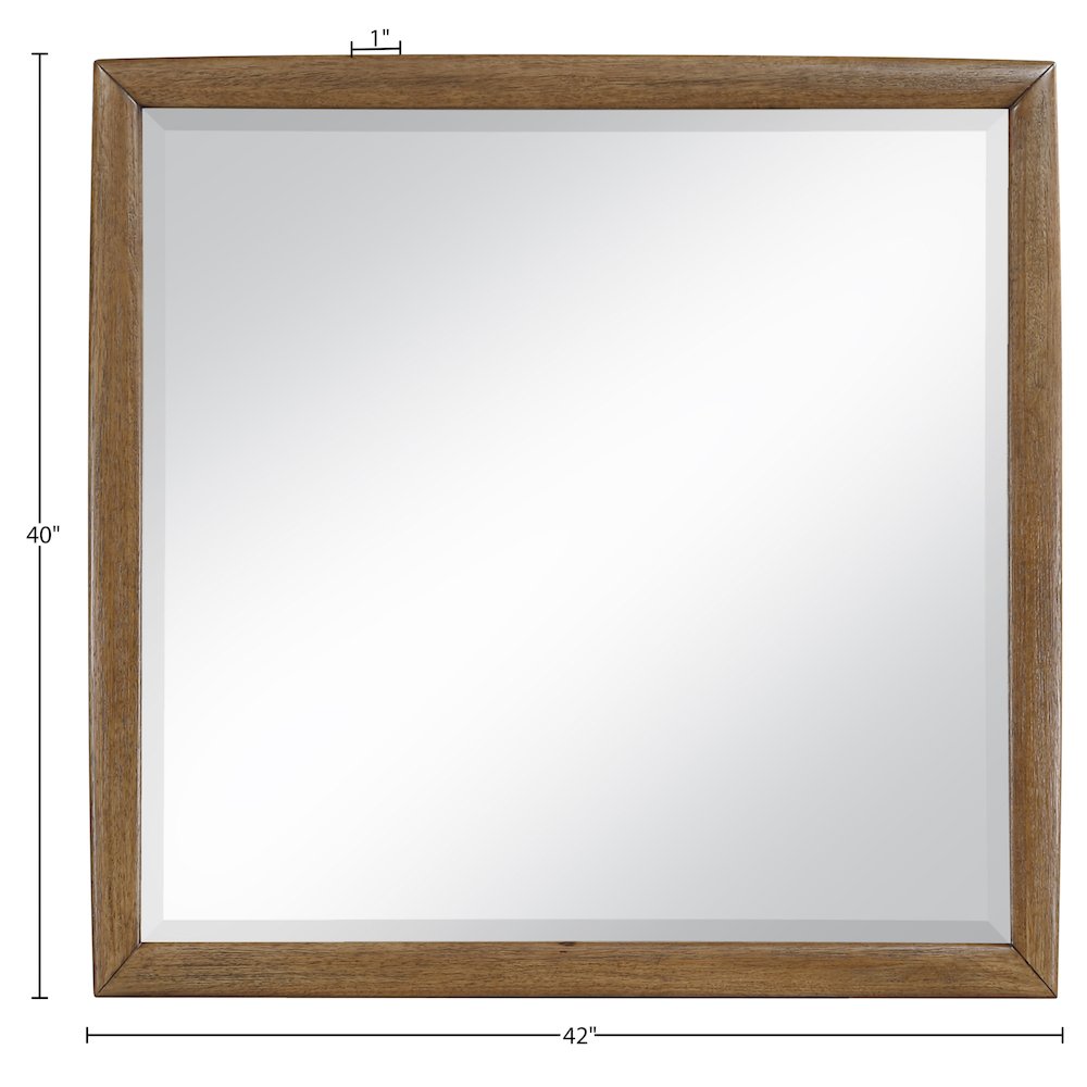 Caswell Brown Oak Veneer And Solid Wood Mirror