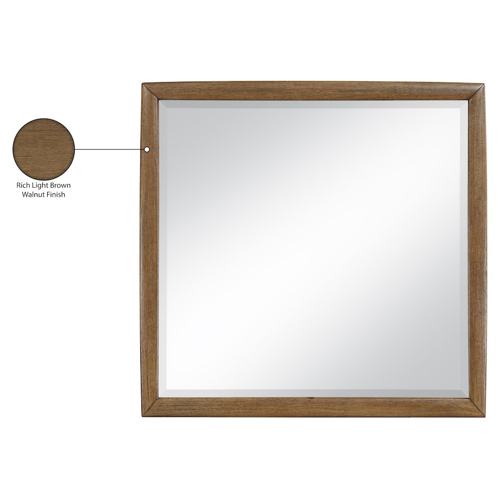 Caswell Brown Oak Veneer And Solid Wood Mirror