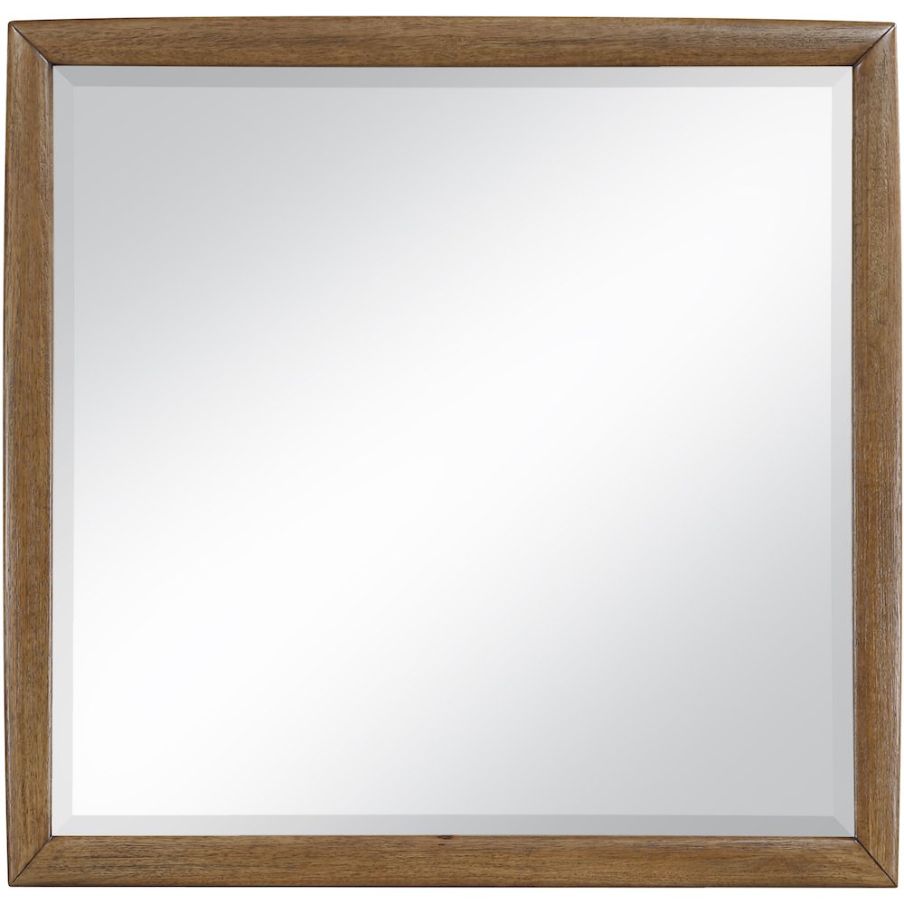 Caswell Brown Oak Veneer And Solid Wood Mirror