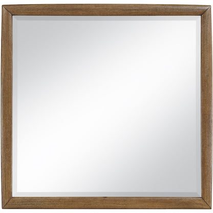 Caswell Brown Oak Veneer And Solid Wood Mirror