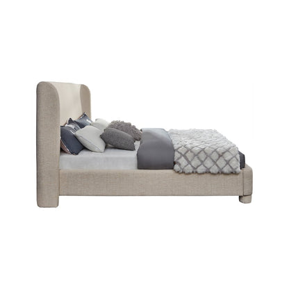 Penny Beige Polyester Fabric Full Bed