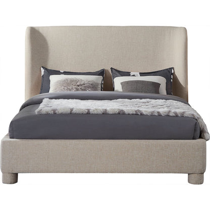 Penny Beige Polyester Fabric King Bed