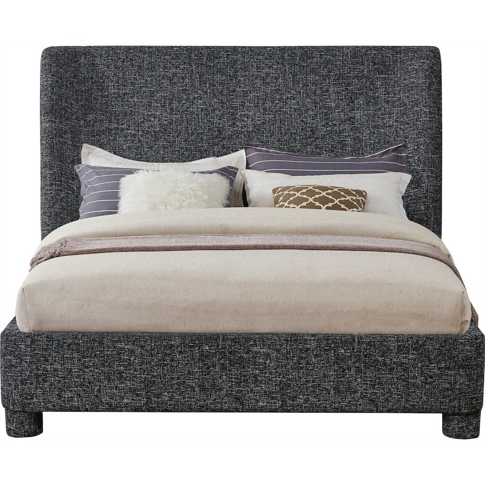 Penny Black Polyester Fabric Full Bed