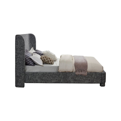 Penny Black Polyester Fabric Queen Bed
