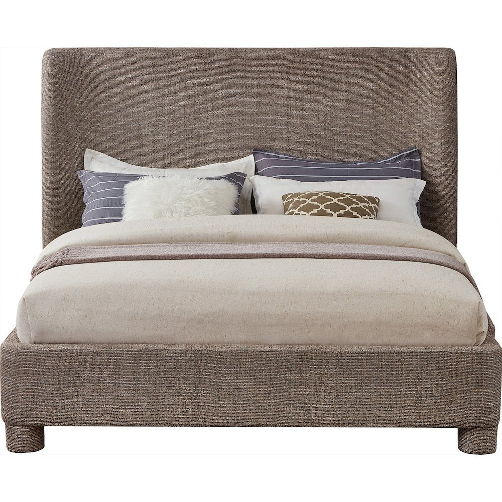 Penny Brown Polyester Fabric King Bed