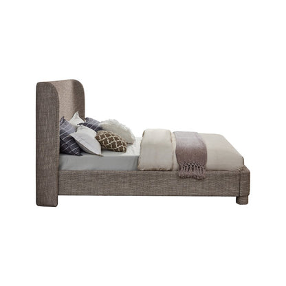 Penny Brown Polyester Fabric King Bed