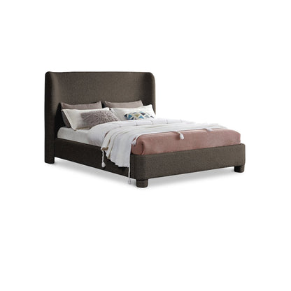 Penny Brown Boucle Fabric Full Bed