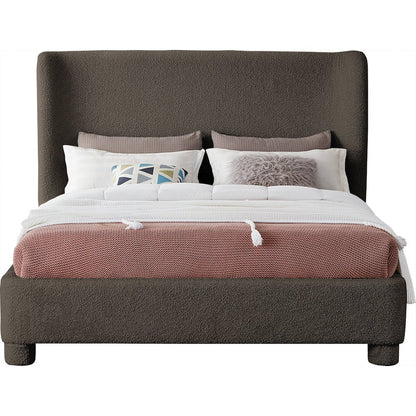 Penny Brown Boucle Fabric Full Bed