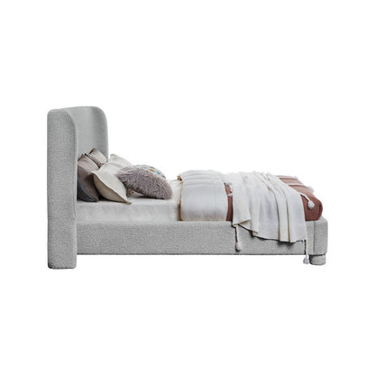 Penny Grey Boucle Fabric King Bed