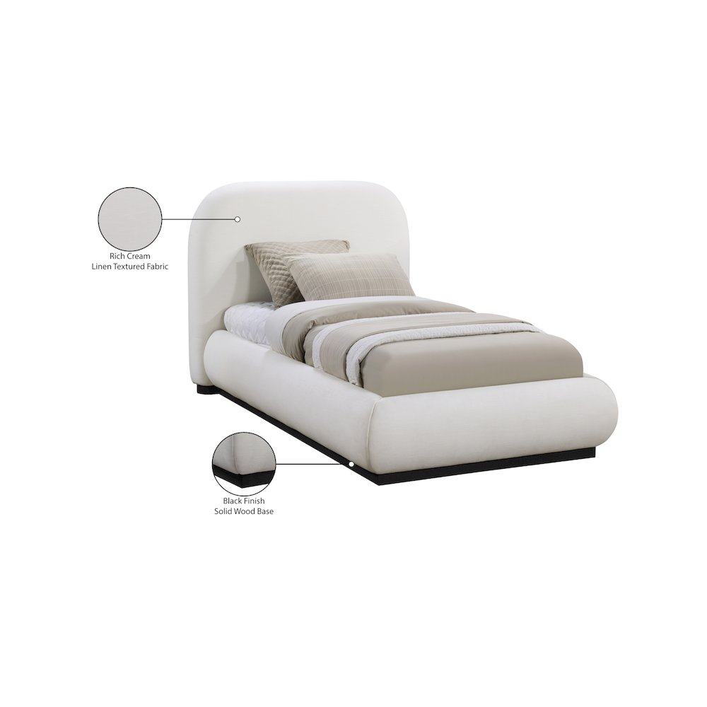Vaughn Cream Twin Bed