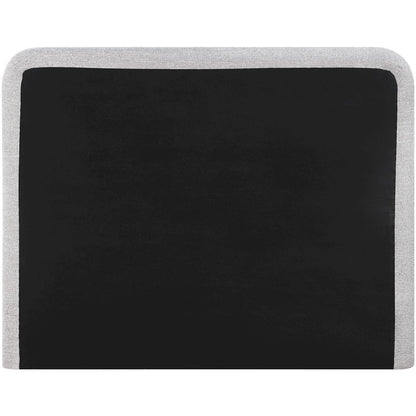 Fira Grey Linen Textured Fabric Upholstered Full Bed