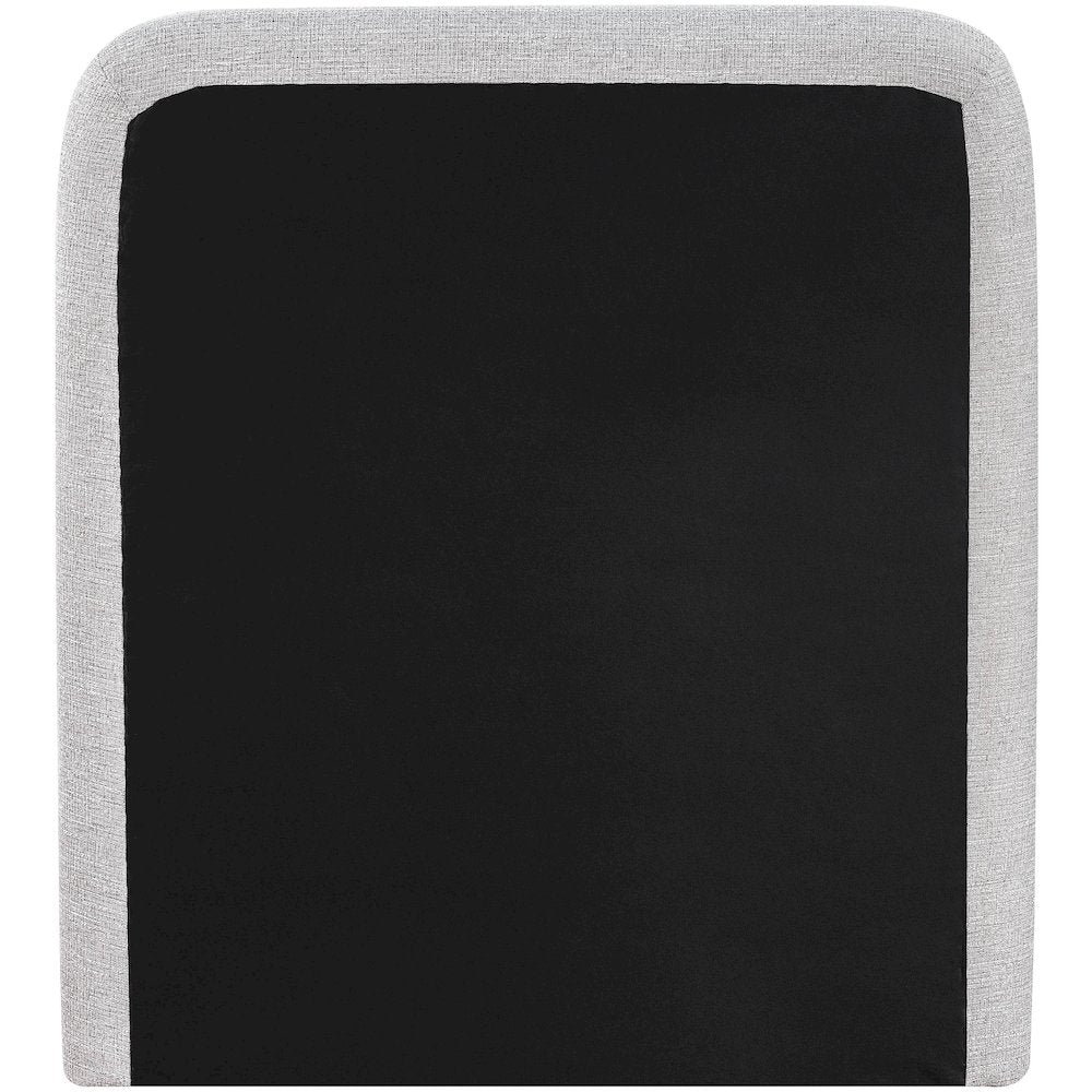 Fira Grey Linen Textured Fabric Upholstered Twin Bed