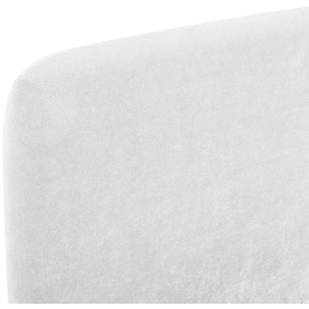 Fira Cream Chenille Fabric Upholstered Twin Bed
