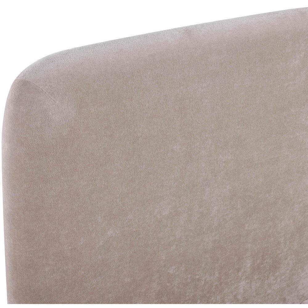 Fira Taupe Chenille Fabric Upholstered King Bed