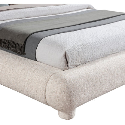 Blair Beige Fabric Upholstered Full Bed