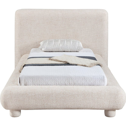 Blair Beige Fabric Upholstered Twin Bed
