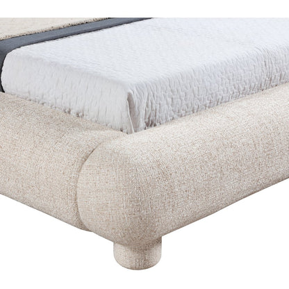 Blair Beige Fabric Upholstered Twin Bed