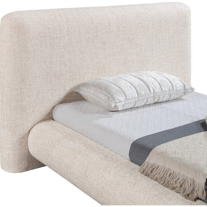 Blair Beige Fabric Upholstered Twin Bed
