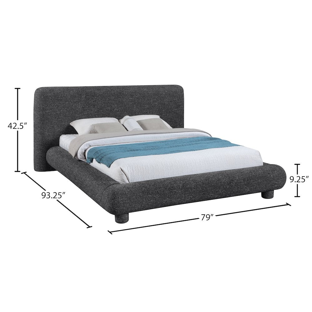 Blair Black Fabric Upholstered Full Bed