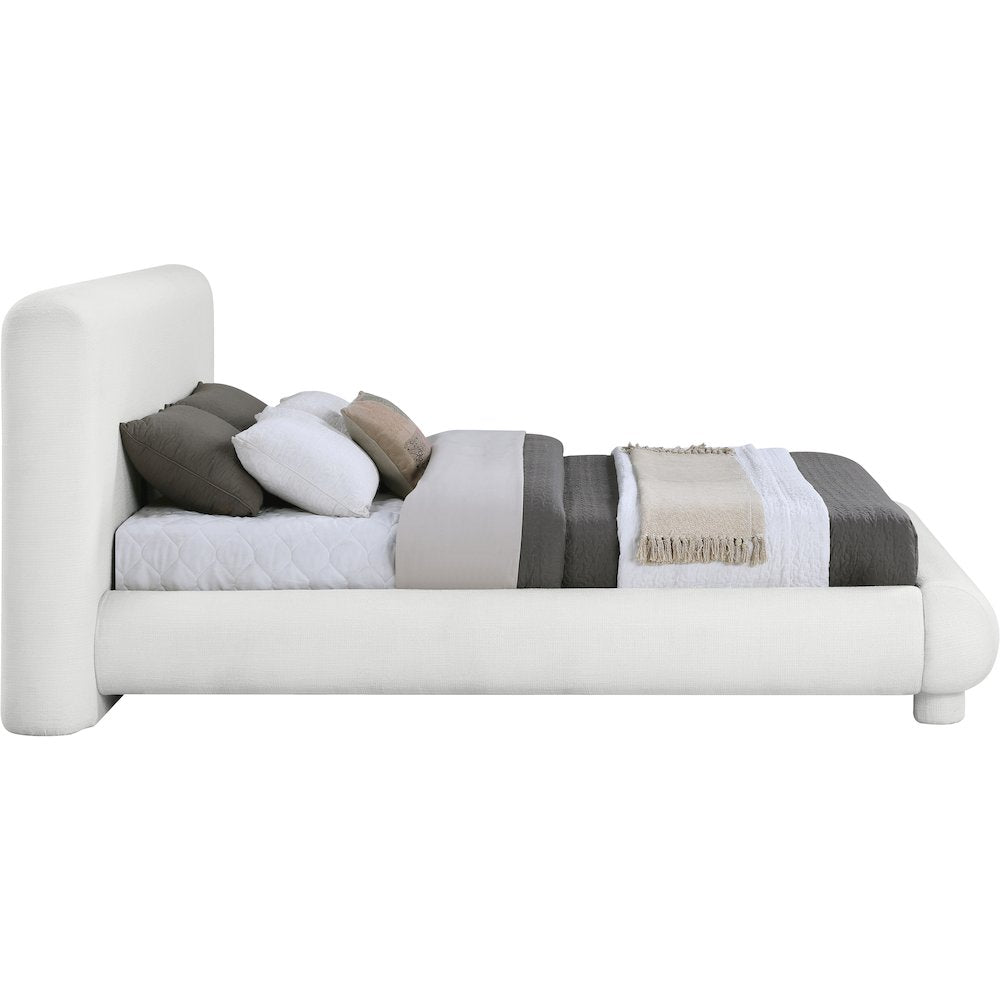 Blair Cream Fabric Upholstered King Bed